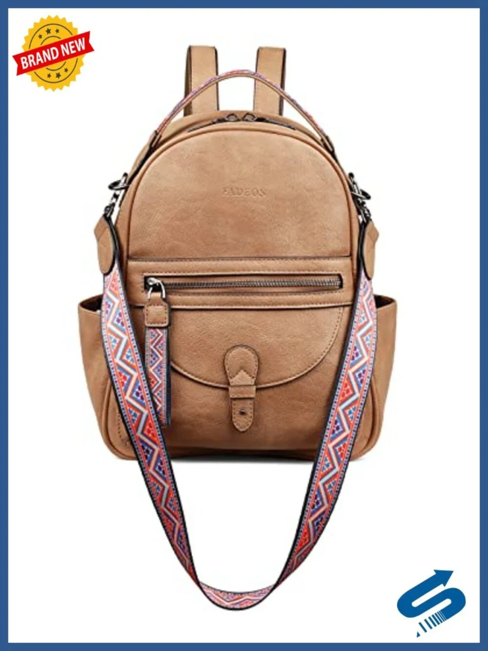 Mini Vegan Leather Backpack Purse for Women, Fits iPad, Waterproof, Adjustable